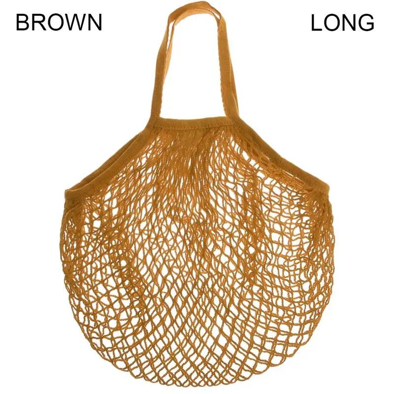 Reusable Cotton Mesh Bag Shopping String Fishnet Net Turtle Bags Storage Handbag Tote Woven Net Tote Environmental Protection