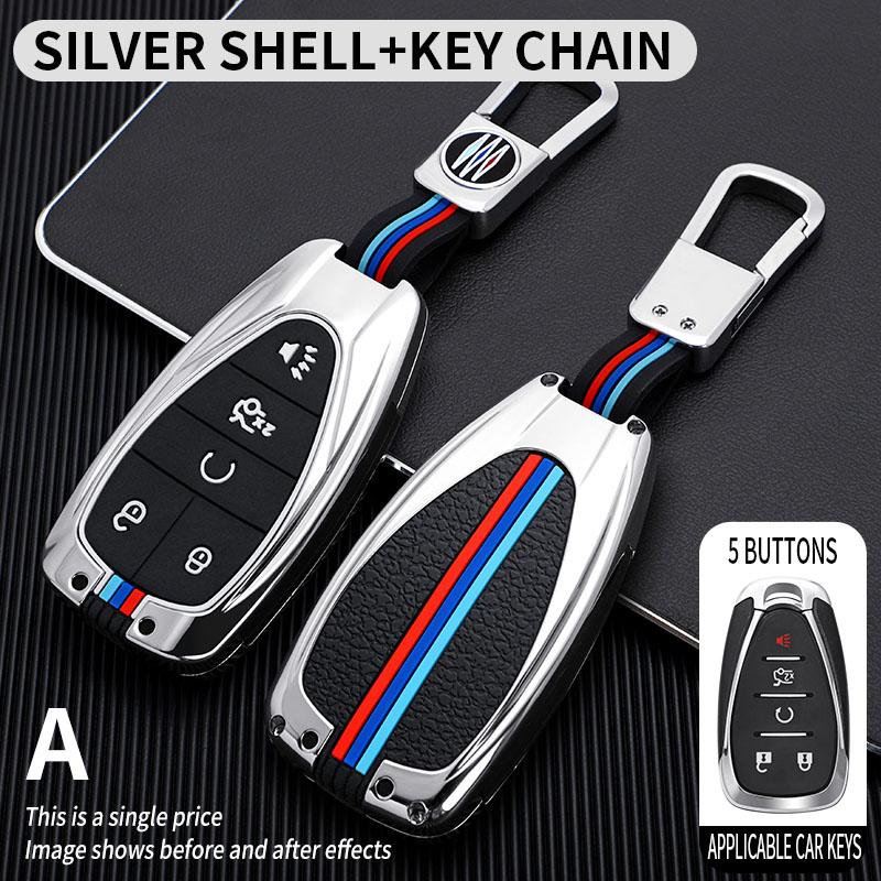 Zinc Alloy Car Key Case Cover for Chevrolet 2017 20 18 2019 2020 2021 Chevy Malibu Camaro Trax Traverse Sonic Cruze Volt Equinox