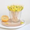 100Pcs Disposable  Colorful Strawberrie Watermelon Bamboo  Picks Buffet Food Fruit Forks For Wedding Birthday Party Decor