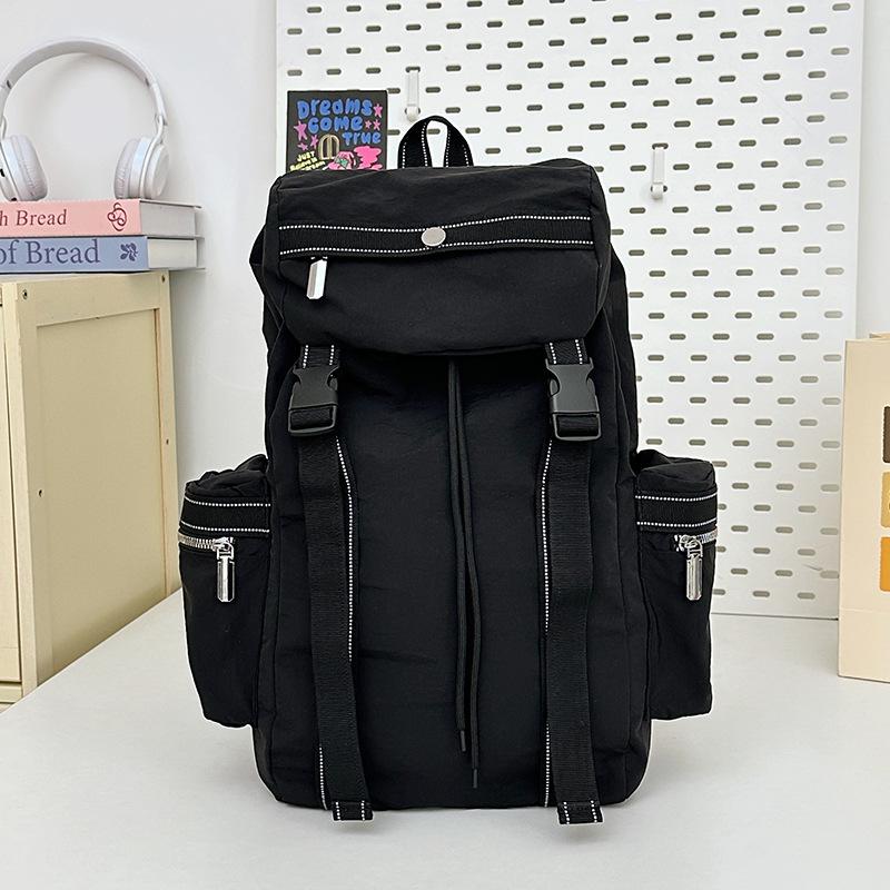 

Дорожный большой рюкзак женский спортивный рюкзак для альпинизма мужской 2025 новый тренд универсальный повседневный студенческий школьный рюкзак чёрный