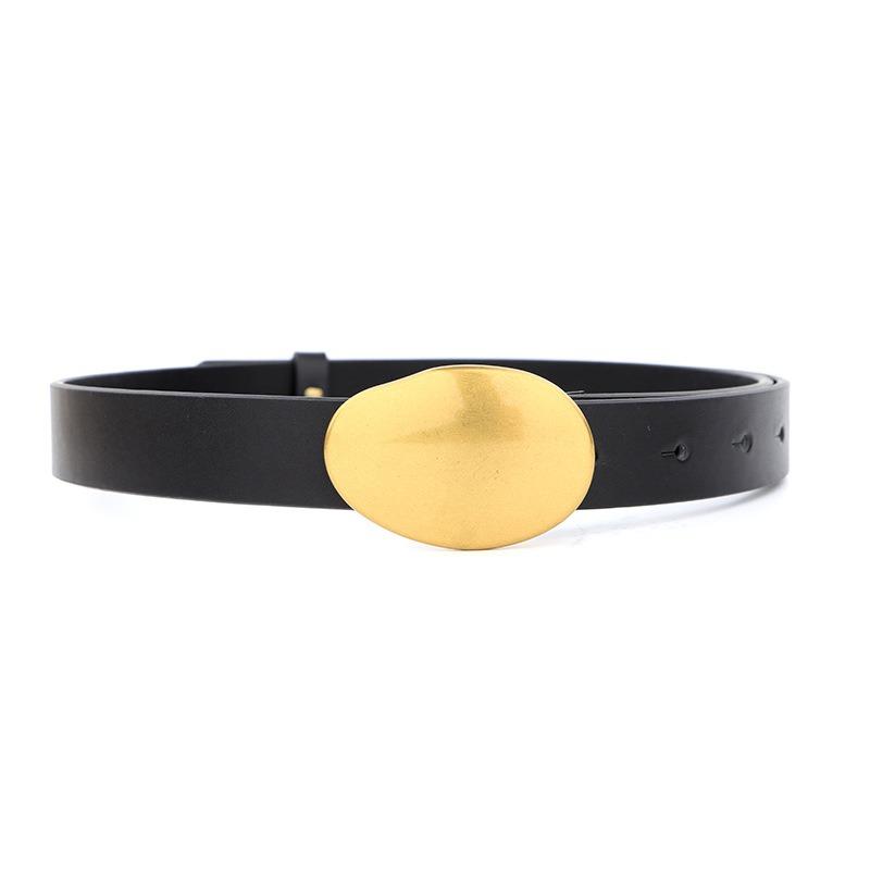 

Top-grain leather high-end belt, vintage-style women s belt, decorative belt for pants and skirts, waist cincher 100cm чорний