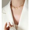 Design Holiday Geometric Fashion Personality Necklace Collarbone Chain Non-Fading Gold Plated Jewelry Pendant