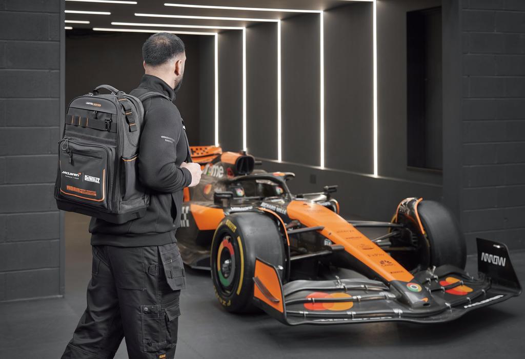 Batoh DEWALT McLaren Collaboration, vodoodpudivý, prachoodpudivý, odolný úložný box, taška na nářadí, úložný box, box na nářadí, taška na nářadí, úložný box pro kutily