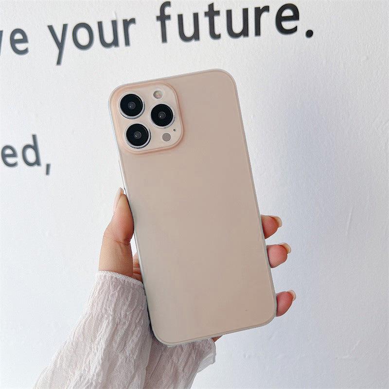 iPhone 13/12 Ultra-Thin PP Frosted Semi-Transparent Case with Full Lens Protection for Apple 15 Pro Max