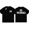 Balenciaga reine Baumwolle bedruckt Rundhals Kurzarm Schwarz 529