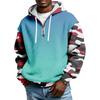 Herren Half-Zip Kapuzen-Plaid-Pullover Kordelzug Print Lässiges Sport-Sweatshirt