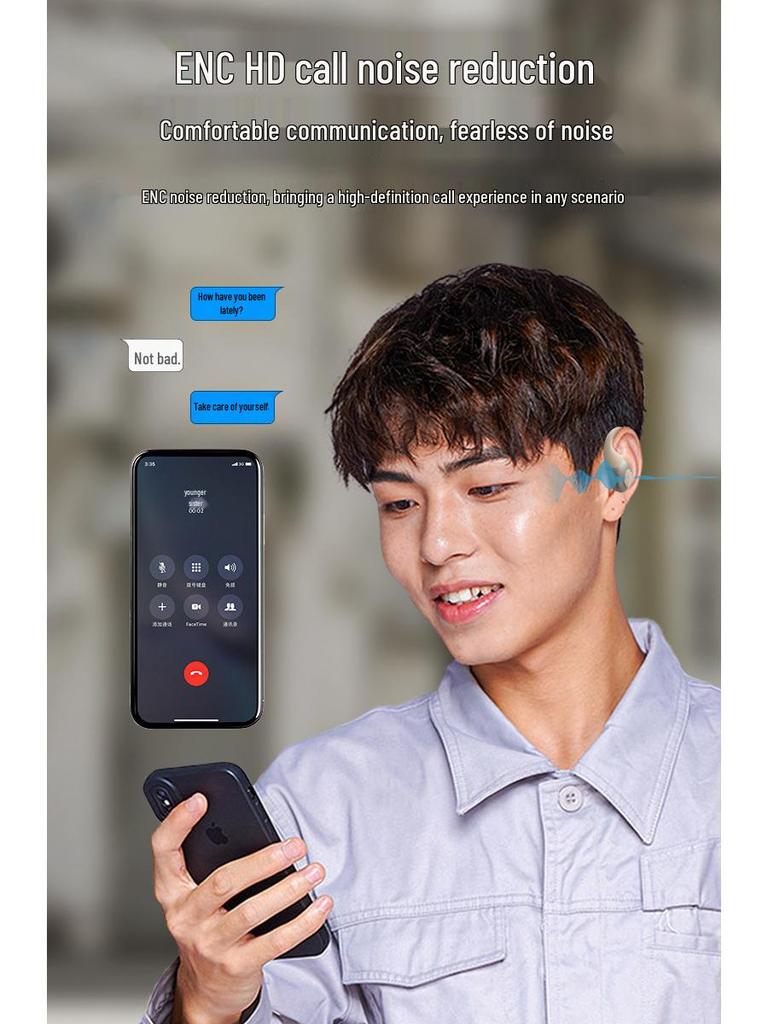 New Over-Ear Wireless Bluetooth Earbuds with Noise Cancelling and Ultra-Long Battery Life