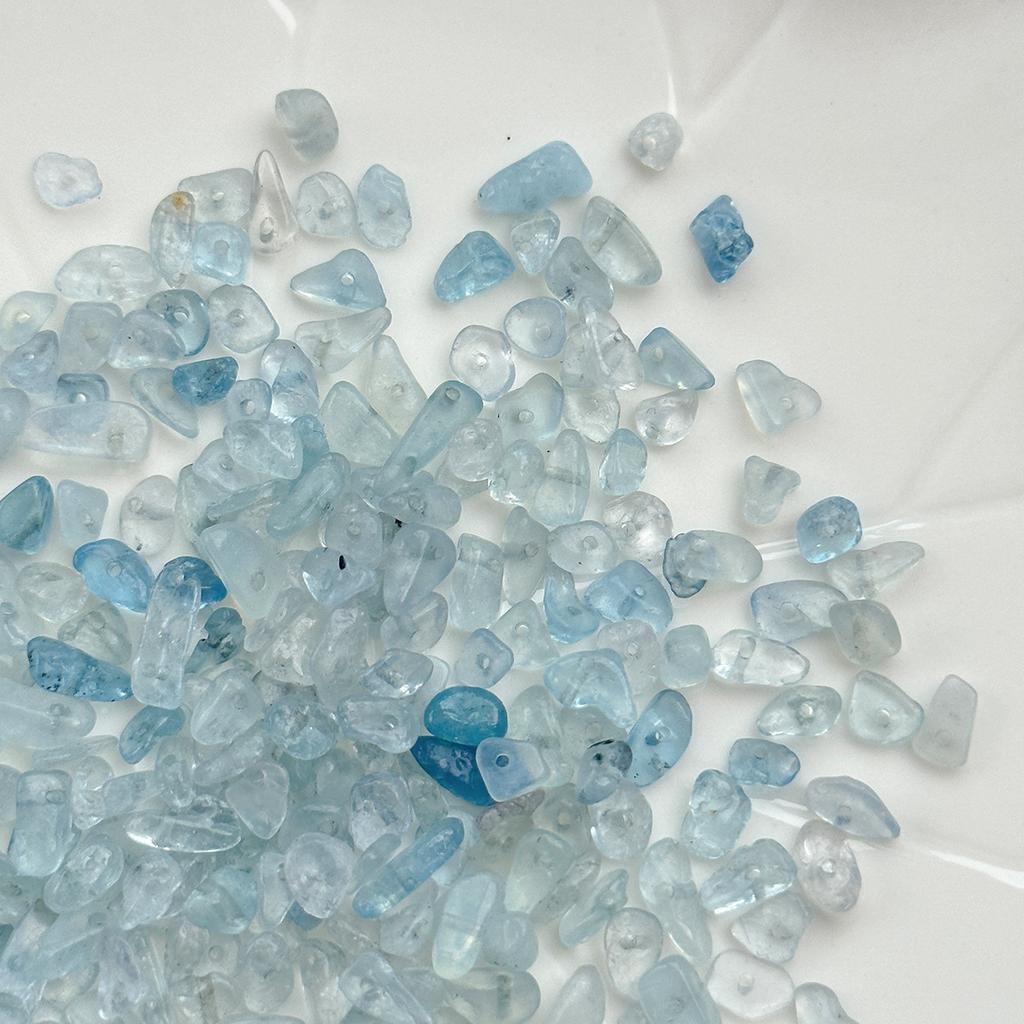 Naturstein citrin akvamarin månesten knuste løse perler diy tilbehørsmaterialer armbånd halskjede perler