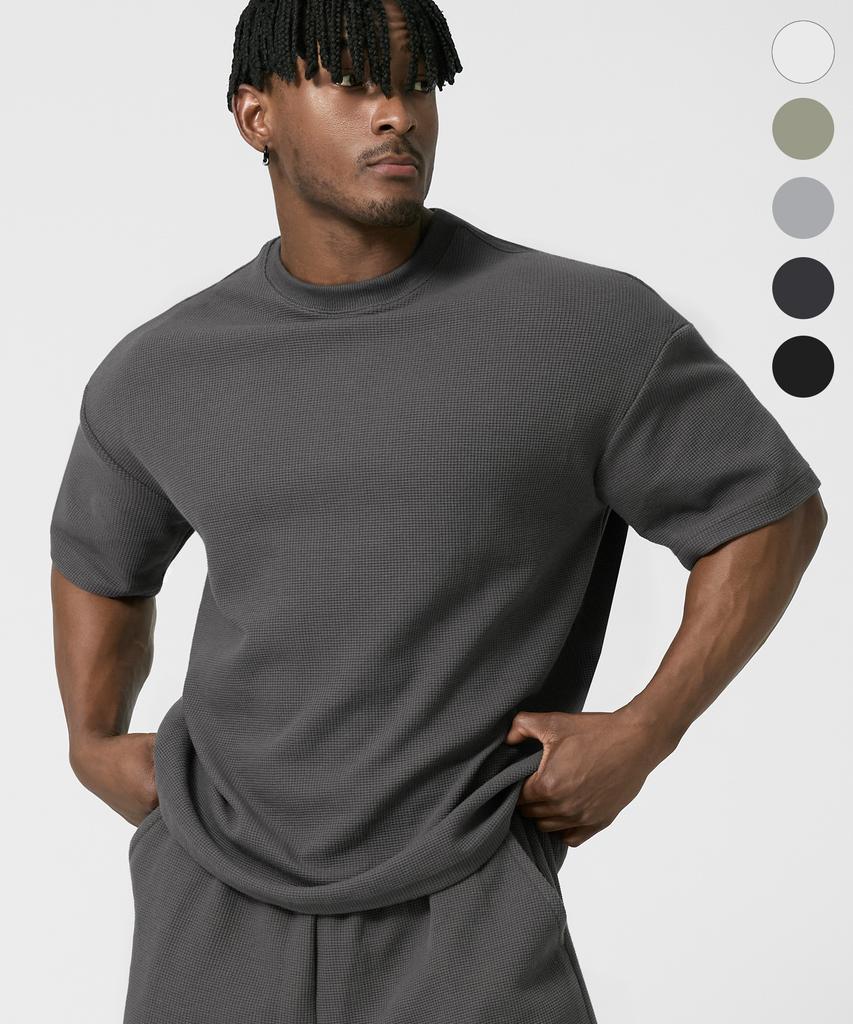 DRIX Relax Waffle Oversized Half Sleeve_5Color