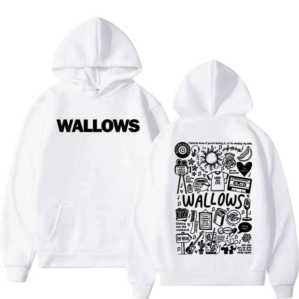 Autumn and Winter Warm Hoodies Rock Band Wallows Tour Men's and Women's Fashion Retro Hoodies Long Sleeve Sweatshirts