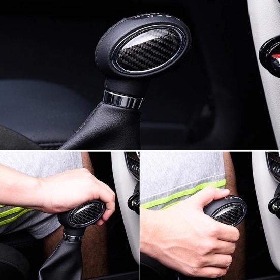 

2 шт., прочная сенсорная крышка с накладкой из волокна, карбоновая крышка ручки переключения передач