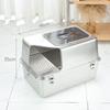 Stainless Steel Extra Large Enclosed Cat Litter Box - Odor & Splash Proof