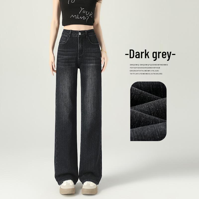 

Women s Thick Fleece-Lined High-Waisted Wide-Leg Denim Jeans, Petite Fit, Blue, Nine-Tenths Length, Narrow Straight-Leg. 30, 126-135 lbs