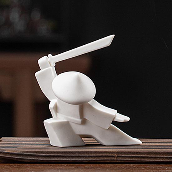 Incense Stick Burner Delicate White Porcelain Chinese Ceramic Samurai Censer Holder Home
