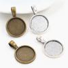 10/15 Stück 14mm 16mm 18mm Innenmaß Antik Bronze Silberbeschichtet Einfacher Stil Cabochon-Basis Cameo-Fassung Anhänger