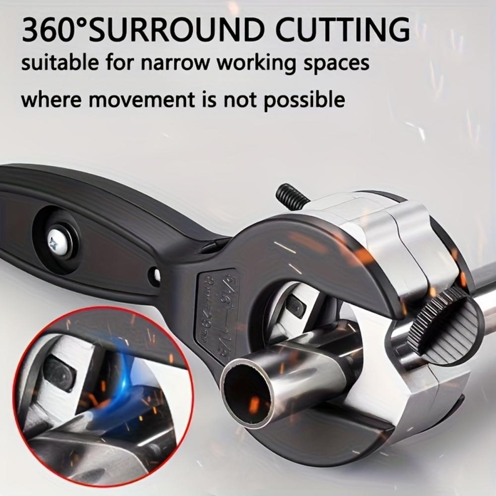 Těžký ráčnový řezač trubek - Rozsah řezání 1/4" až 7/8" pro měď, hliník, nerezovou ocel, PPR, PE trubky (8mm-29mm)
