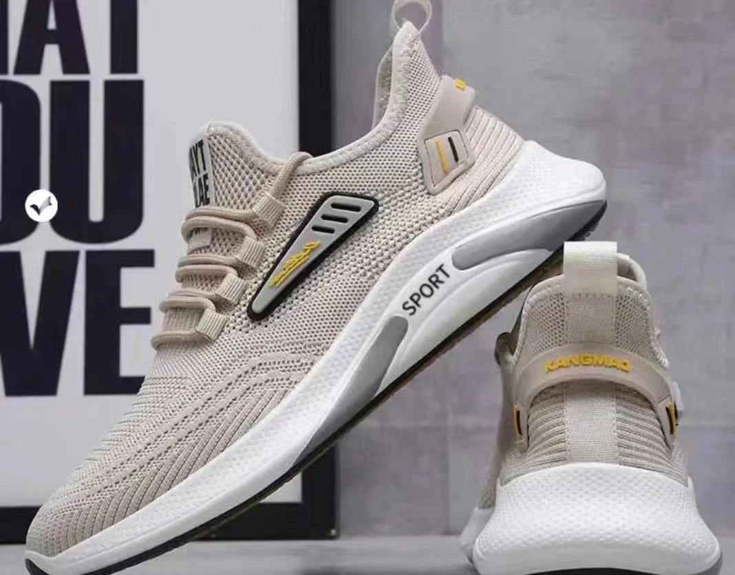 

2025 Spring and Autumn Breathable Korean Version of Trendy Canvas Shoes Casual Cloth Shoes Non-slip Running Sports Men s Shoes 42 бежевый