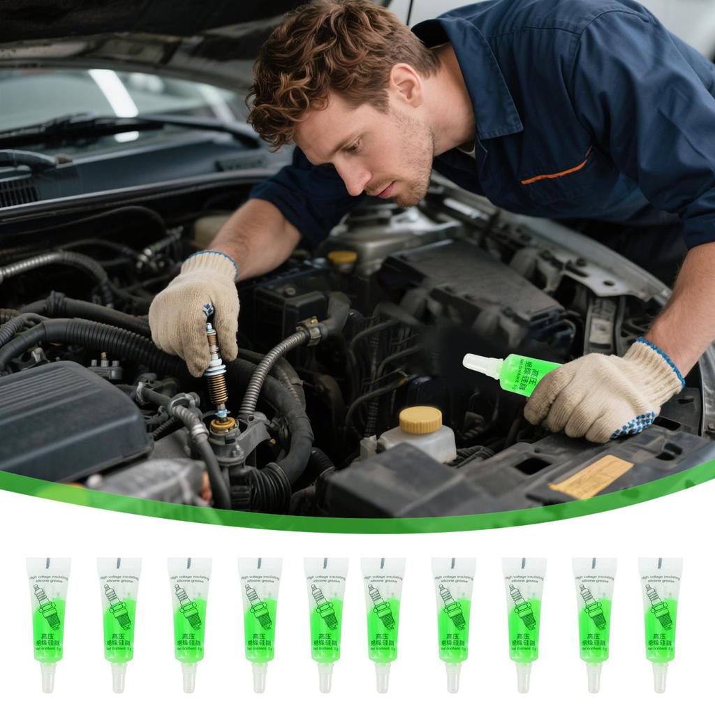 10PCS Spark Plug Lubricating Grease High Temperature Resistant Electrical Connector Lubricant For car Marine Truck RV Maintenace