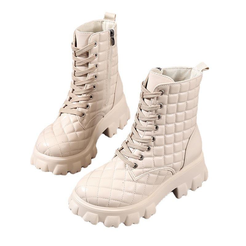 Nová móda Evropské a americké dámské martensky na silné podrážce britského stylu ležérní kotníkové boty