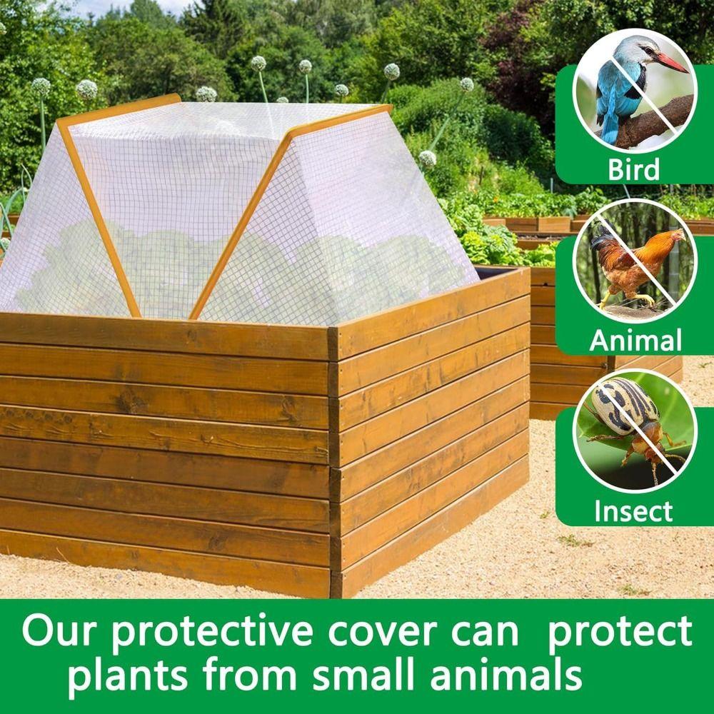 Arch-Shaped Collapsible Insect Netting Foldable Plant Protective Cover  Indoor & Outdoor Use