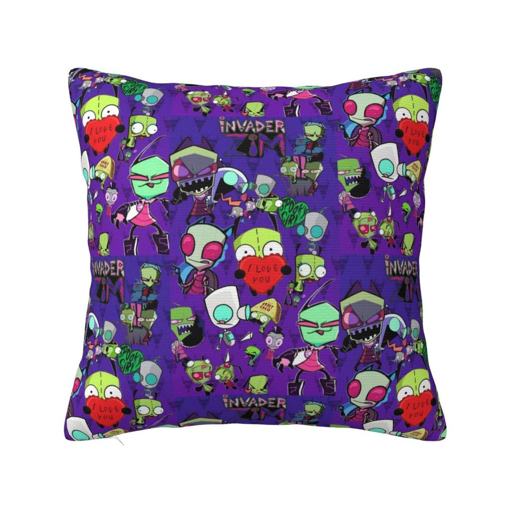 Invader Zim Gir Dib Robot Povlak na polštář Americký animovaný povlak na polštář na pohovku ložnici domácí dekorace Povlak na polštář Povlaky na polštáře Dárek