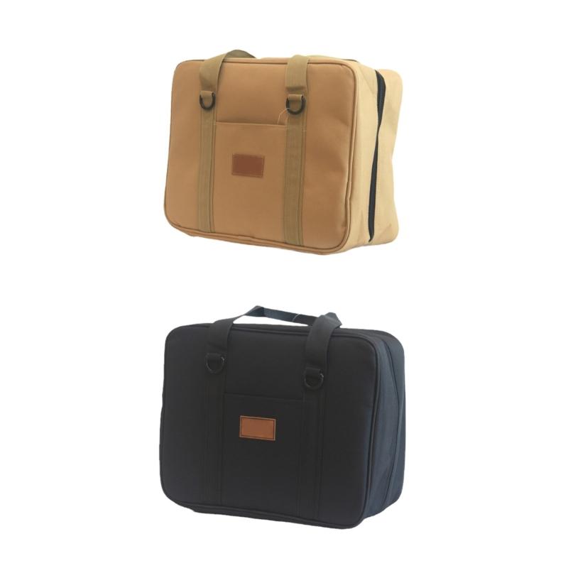 Double Layer Camping Gas Tanks Storage Bag Picnics Cassette Stove Storage Bag Baking Tray Gas Tanks Cookware Storage Bag