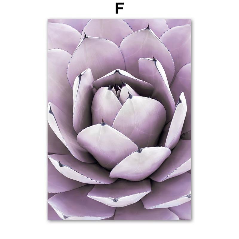 Purple Sea Beach Bird Reed Rose Cactus Wall Art Canvas Painting Posters And Prints Hotel Bar Wall Pictures for Living Room Decor