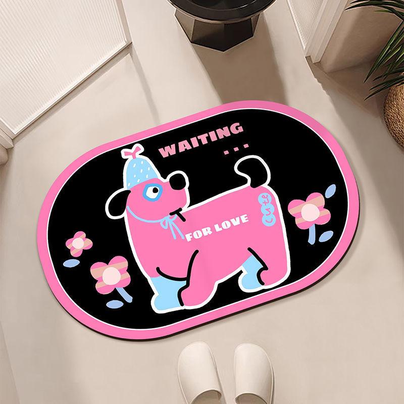 

Bathroom Moisture Moisture-wicking Mat Cartoon High Value Bathroom Foot Pad Easy To Handle Household Bathroom Floor Mat 40 * 60cm