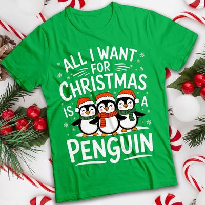 Funny Mens and Womens Penguin Christmas T-Shirt Tee #MC