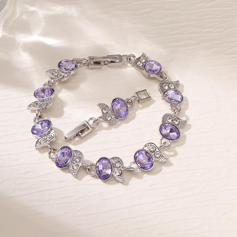 

Поставка Мениск цветные украшения циркон красочные украшения браслет цвет на выбор женский фиолетовый