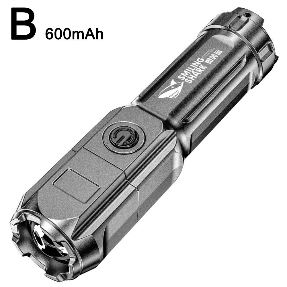 High Power LED Flashlight USB Rechargeable Torch Portable Zoomable Camping Light 1200mAh/600mAh Flash Light