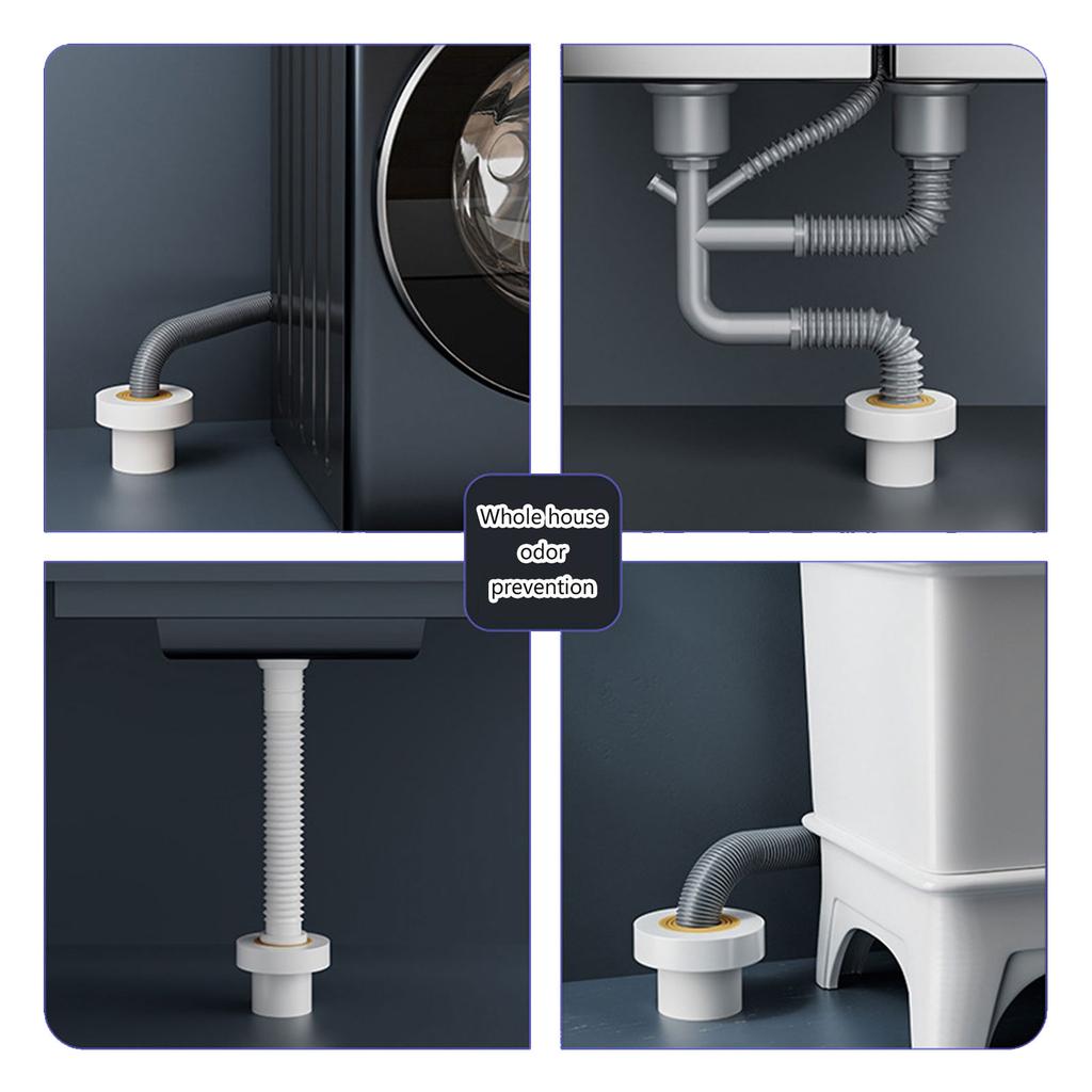 Bathroom Drain Cover Dishwasher Drain Pipe Plug Drain Solution Plastic & Rubber Deodorants Seal Plug Simple Installation