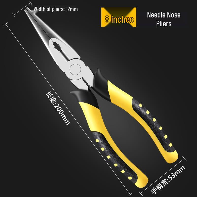 Tiger Multifunctional Needle Nose Pliers: Industrial Grade Wire Cutters and Strippers for Electricians