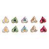 10Pcs Glass Rhinestone Bulk Twisted Heart Nail Jewels Crystal Charms Art Decorations Crafts Supplies Gold Bottom