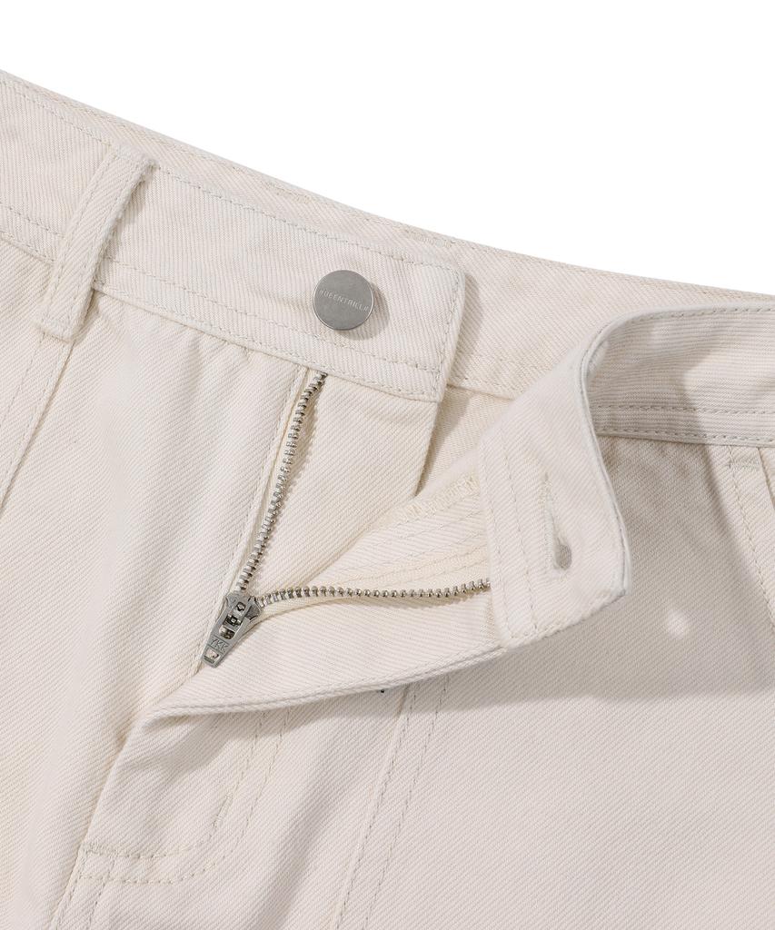 Vintril Sunday Fatigue Denim Long Skirt (Sand)