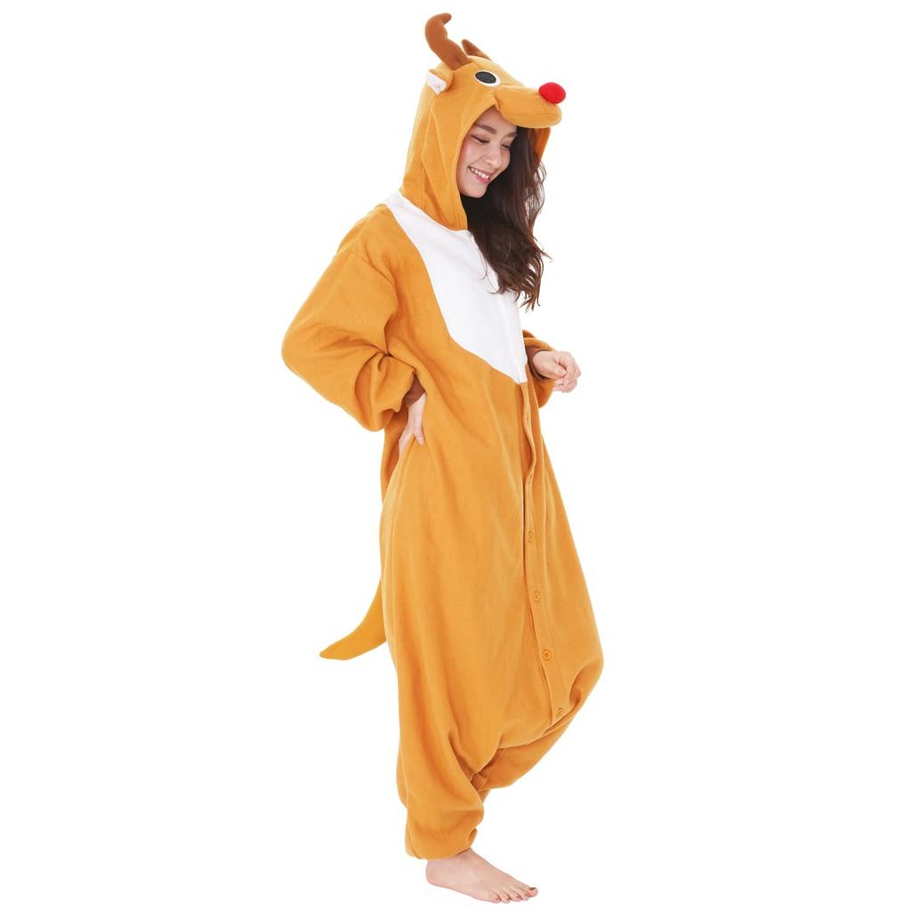 SAZAC Fleece Reindeer Costume, Gold