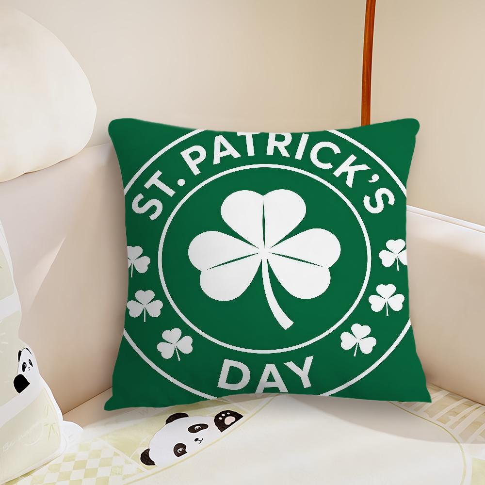 fashion modern StPatricks Day green cushion cover Plush Fabric Soft Double Sided Print Sofa Cushion Cover Throw Pillow Covers