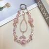 Dream Crystal Round Bead Dual Chain Fish Tail Phone Lanyard For Women And Men