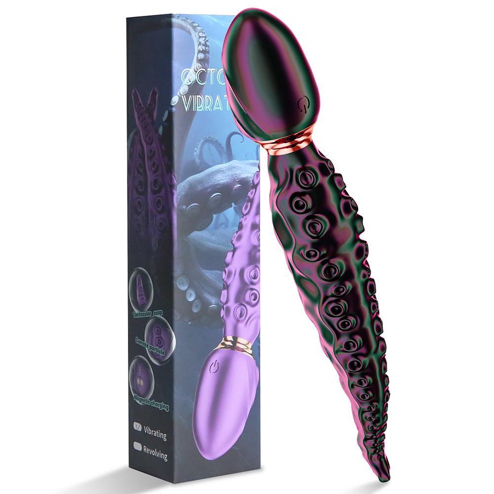 Octopus Tentacle Anal Vibrator for Women 360° Rotation Vagina Nipple Massager Male Prostate Massager Erotic Sex Toys for Women