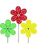 Cataventos DIY Roda Giratória Roda Giratória de Poliéster 3 Coloridos Decorações de Jardim Suprimentos Divertidos para Festa Feriado Casamento