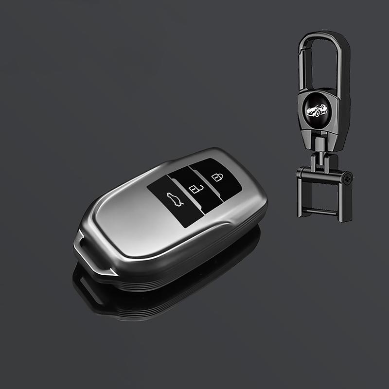 2/3/4 Button Car Key Case Cover For Toyota Rav4 Harrier Hilux Fortuner Land Cruiser Crown Highland Prado Yaris Cross Aygo X