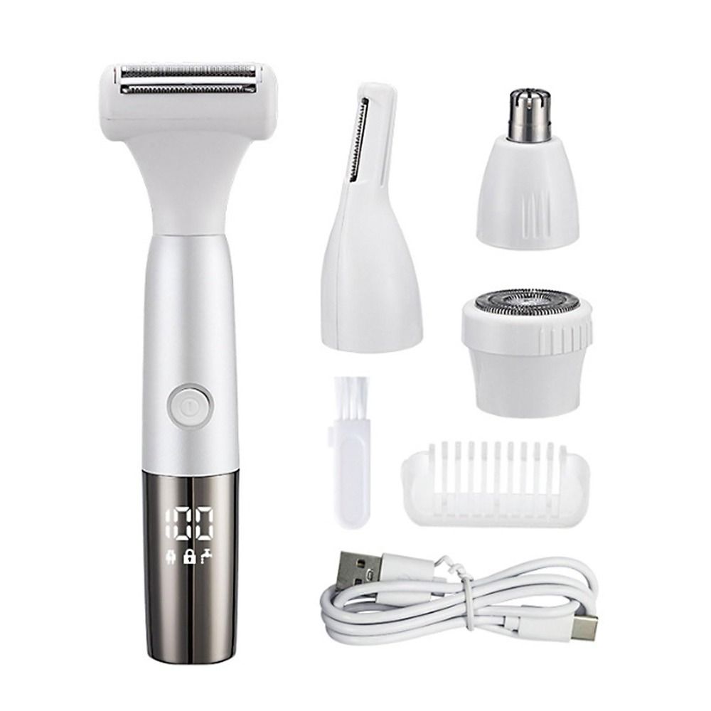 4-in-1 Hair Removal Device Low Noise Hair Remover Portable Women Body Shavers Set