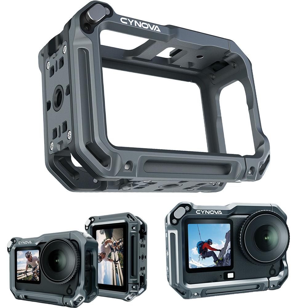 For DJI ACTION6 Metal Rabbit Cage Vlog Grip Mount Quick Release Ergonomic Camera Accessory