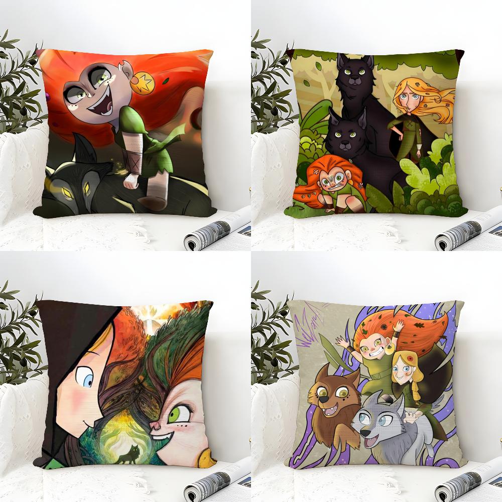 Ireland WWolfwalkers Cushion Cover Eco Linen Pillow Case DoubleSided Print Breathable Durable Zipper Home Decor Gift