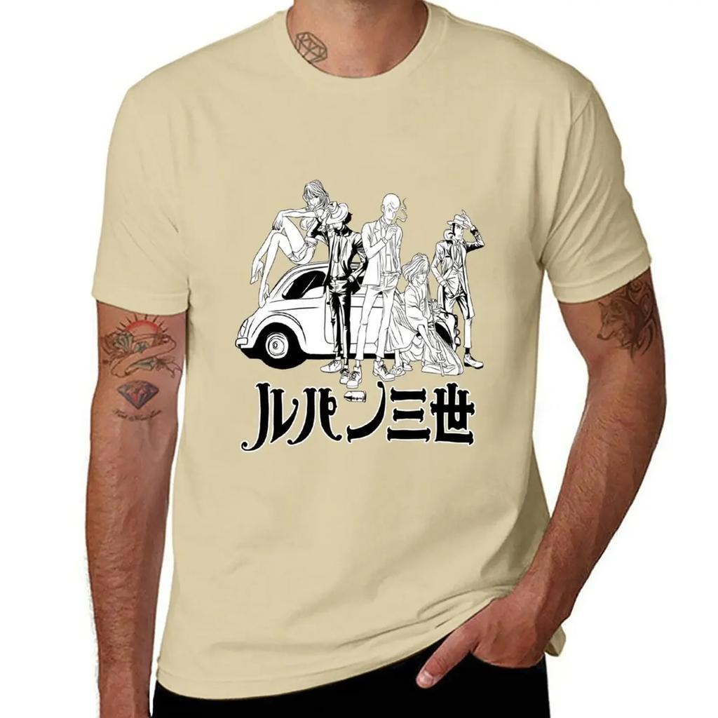 T-Shirt LUPIN abbigliamento vintage asciugatura rapida t-shirt bianche da uomo