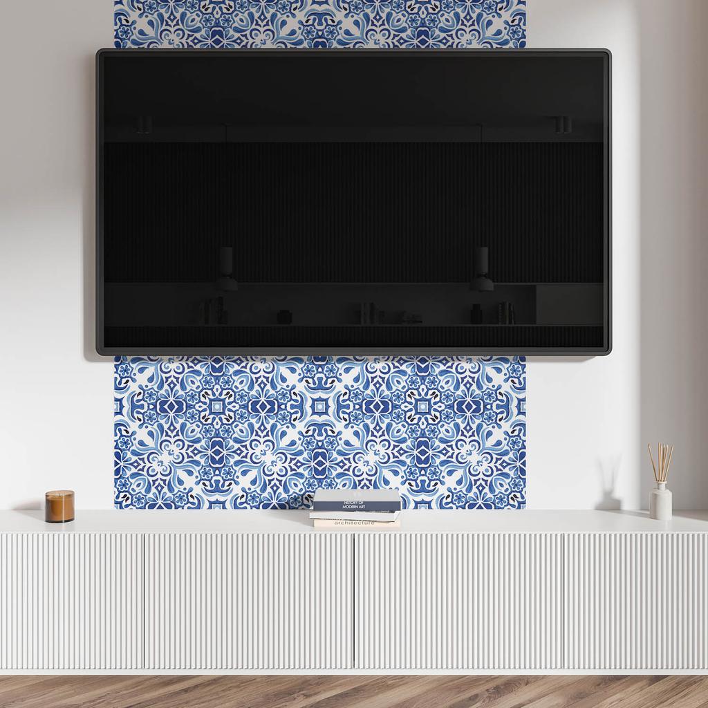 Winylowy Panel Samoprzylepny Z Nadrukiem 120X60 Cm Klasyczny Wzór Florystyczny