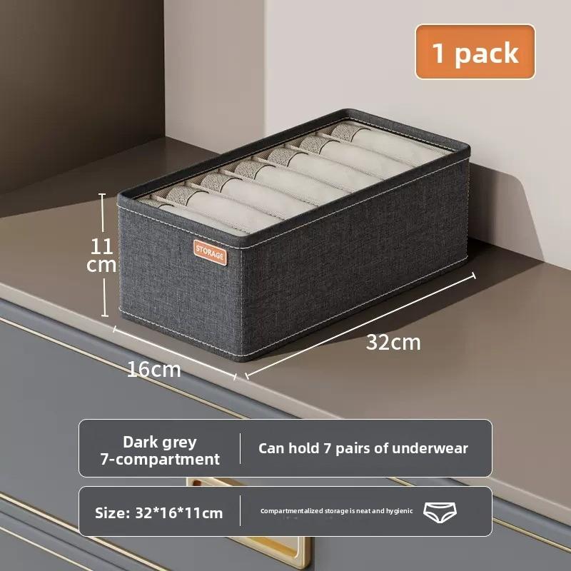 Underwear Storage Box With Dividers For Closet Organization And Drawer Use