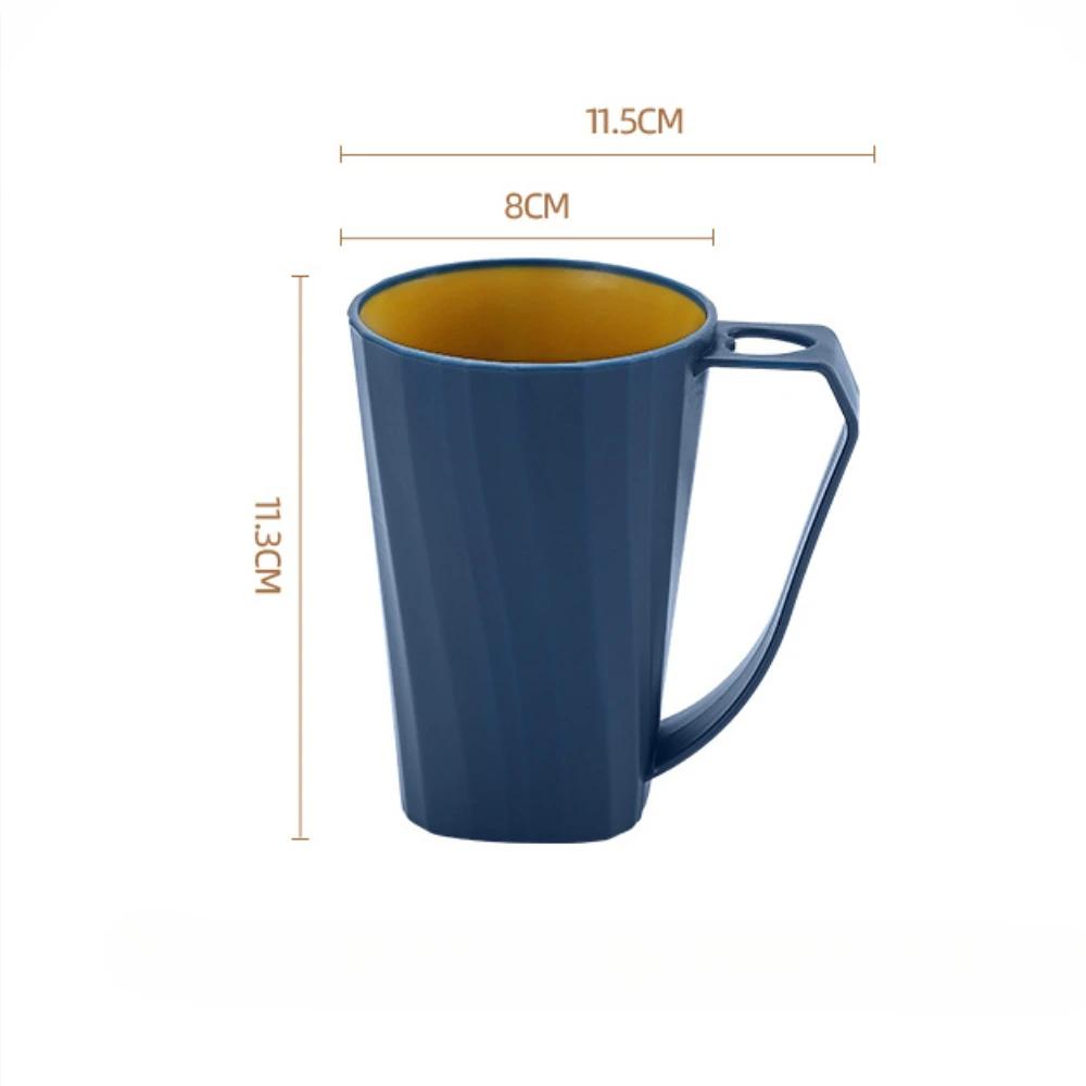 Portable Mouthwash Cup with Handle Toothbrush Holder Solid Color Double Layer Thickening Toothbrush Cup Simple Household Cups
