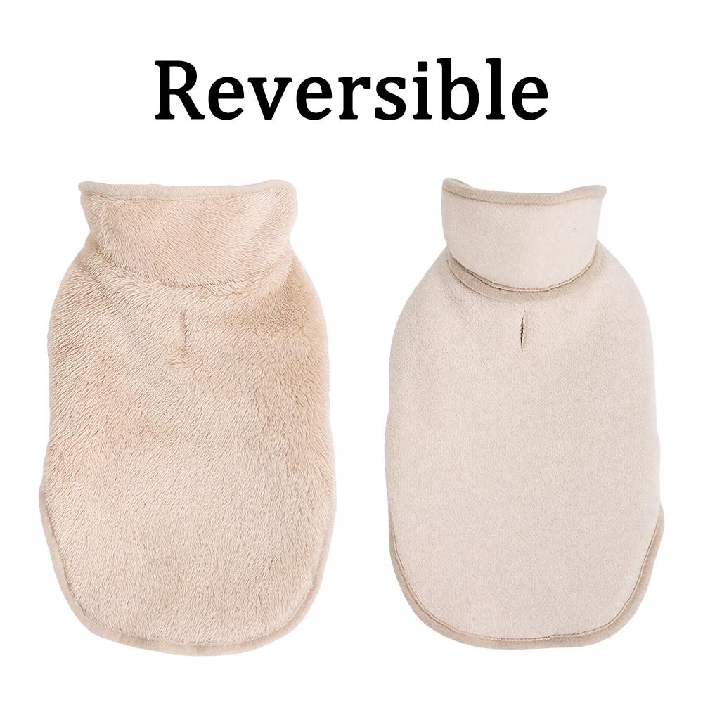 Warm Pet Clothes Adjustable Soft High Neck Puppy Apparel Winter Thicken Fleece Reversible Jacket Coat For Large Dogs Labradors