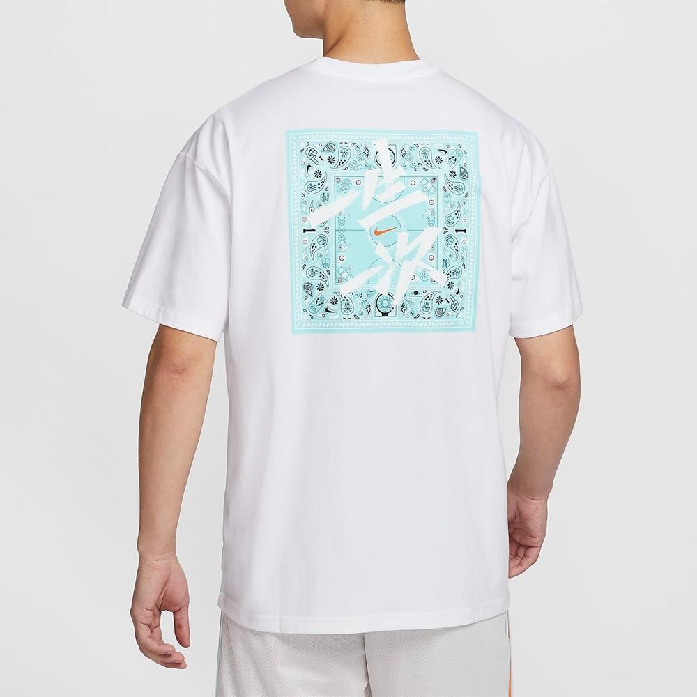 Nike Letter Print Round Neck Casual Breathable Sports Short Sleeve T-Shirt With Drop Shoulder Men Tops White HF6156-100